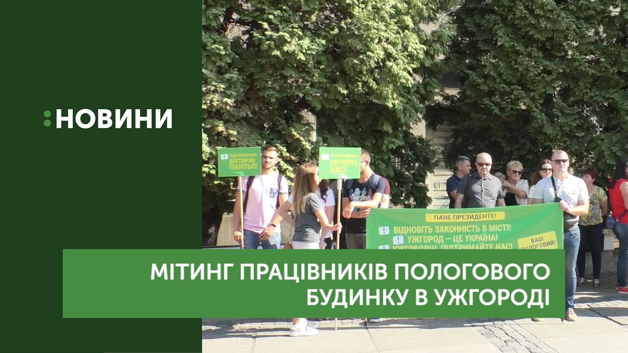 Медики Ужгородського пологового будинку вийшли на мітинг